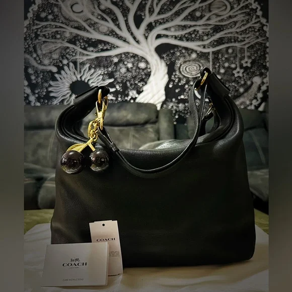 Vintage Y2K Coach Black soft Leather hobo shoulder bag 2001 years ❌70% OFF SALE❌ - Picture 13 of 17